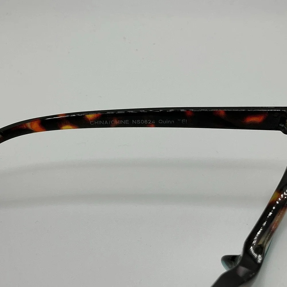 NINE WEST NS0624 Quinn Brown Reading Eyeglass Frames‎ +2.00 Tortoise Turquoise